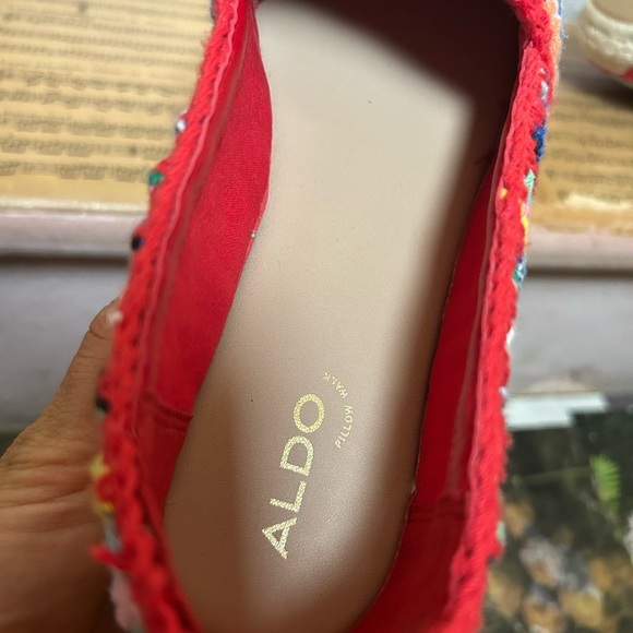 Aldo Santaclara Colorful Crochet Espadrilles with Red Detail 9 - Picture 8 of 16